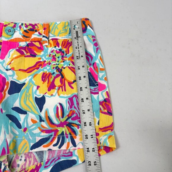 Lilly Pulitzer The Callahan Short Womens 4 Besame Mucho Multi Floral Cotton - Picture 9 of 10